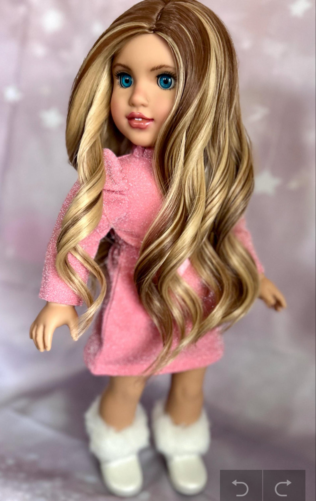 Pre-Order for Caramel Glow 10-11 Wig for 18” Dolls