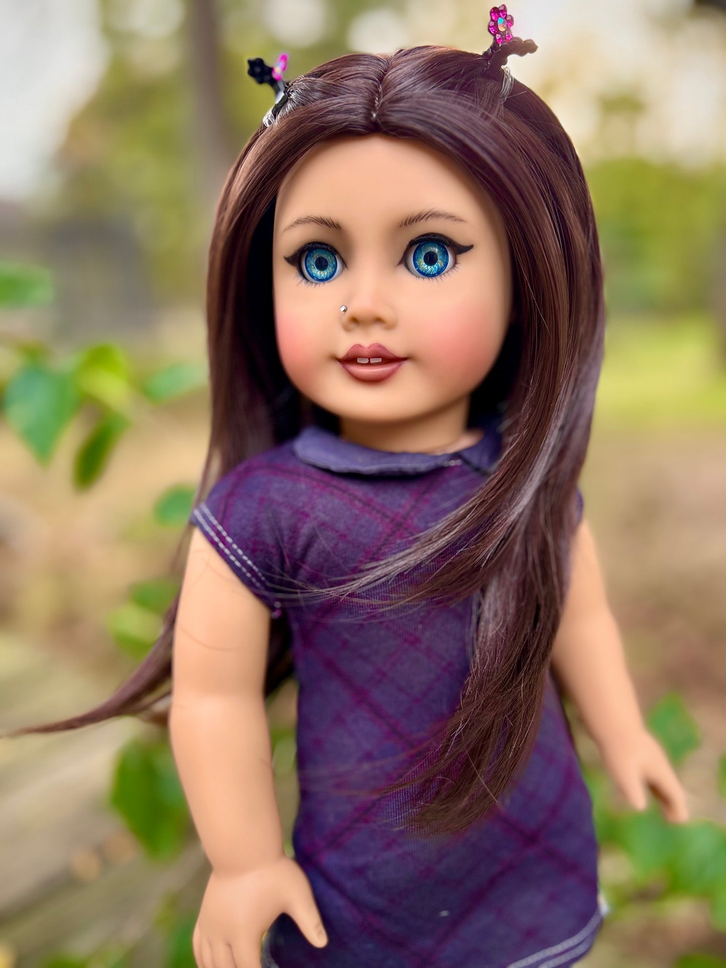 Black Tourmaline 10-11 Layered Wig for 18” Dolls