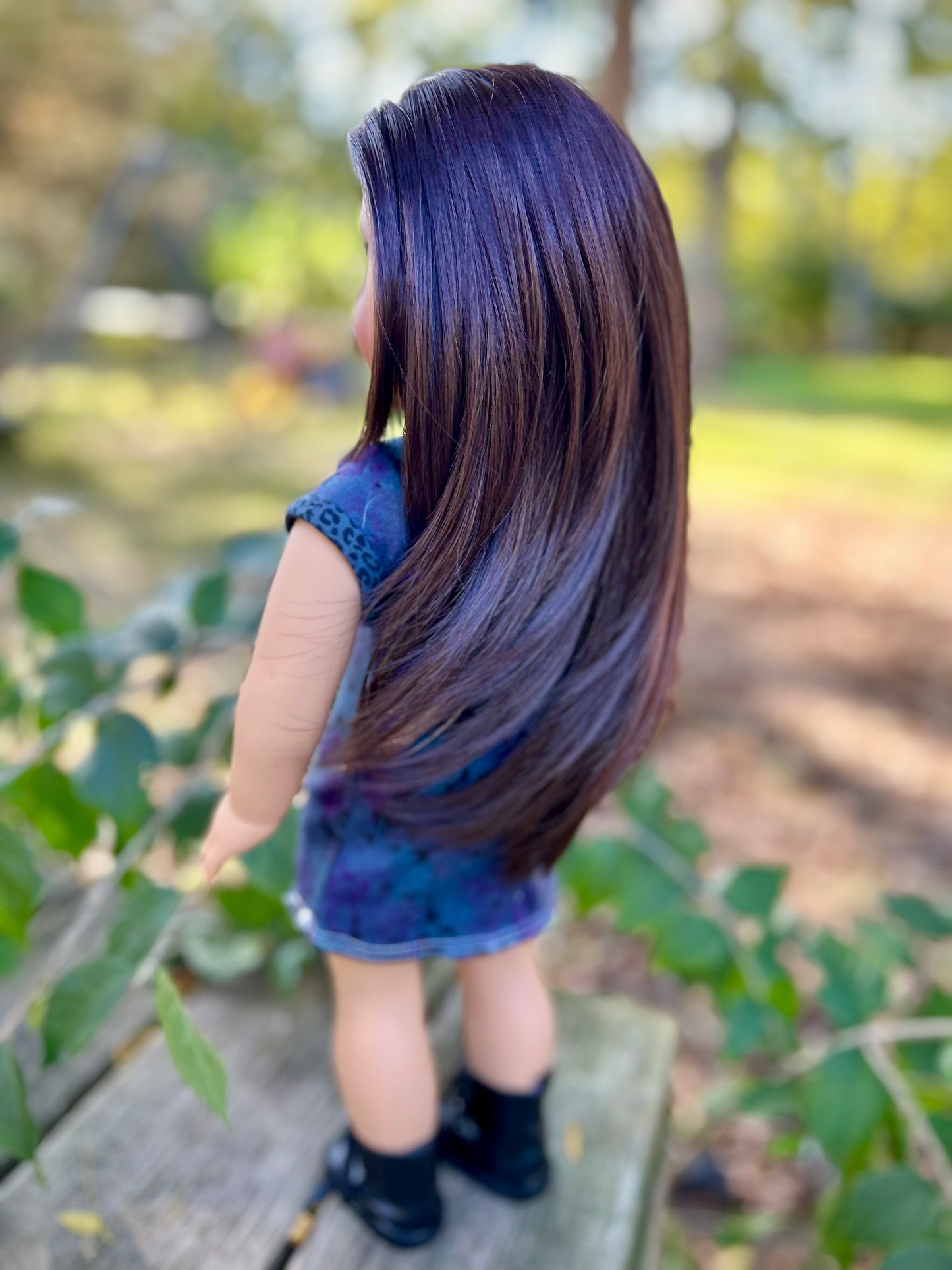 Black Tourmaline 10-11 Layered Wig for 18” Dolls