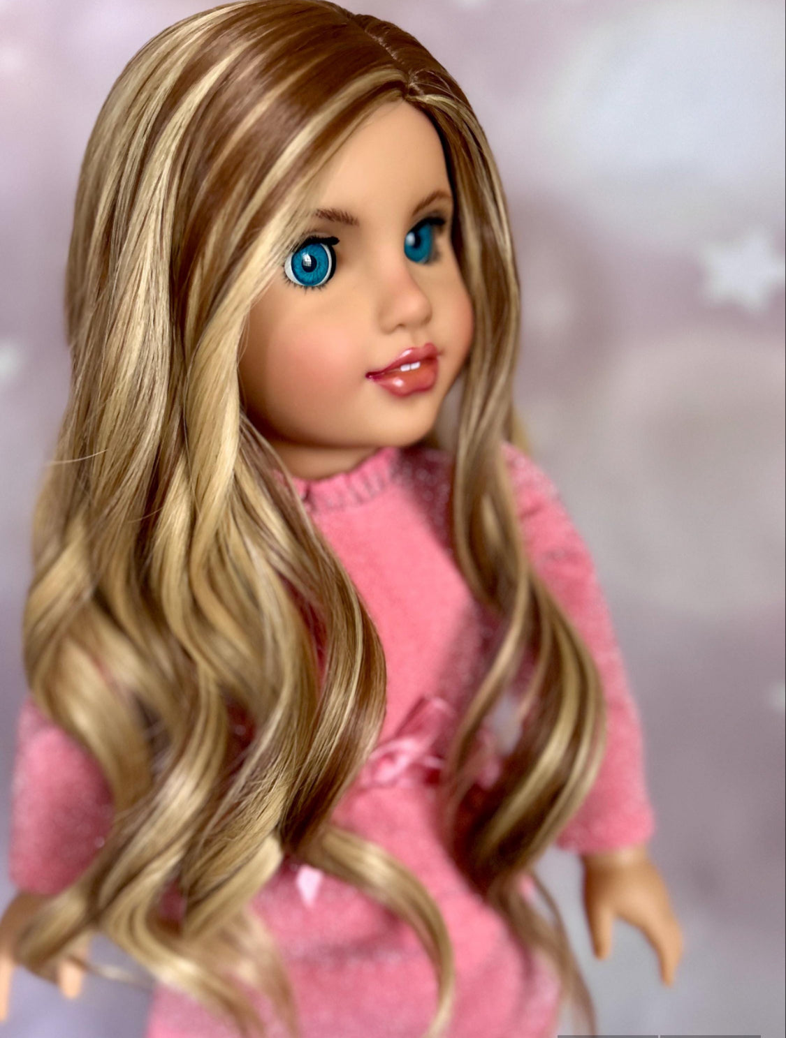 Pre-Order for Caramel Glow 10-11 Wig for 18” Dolls
