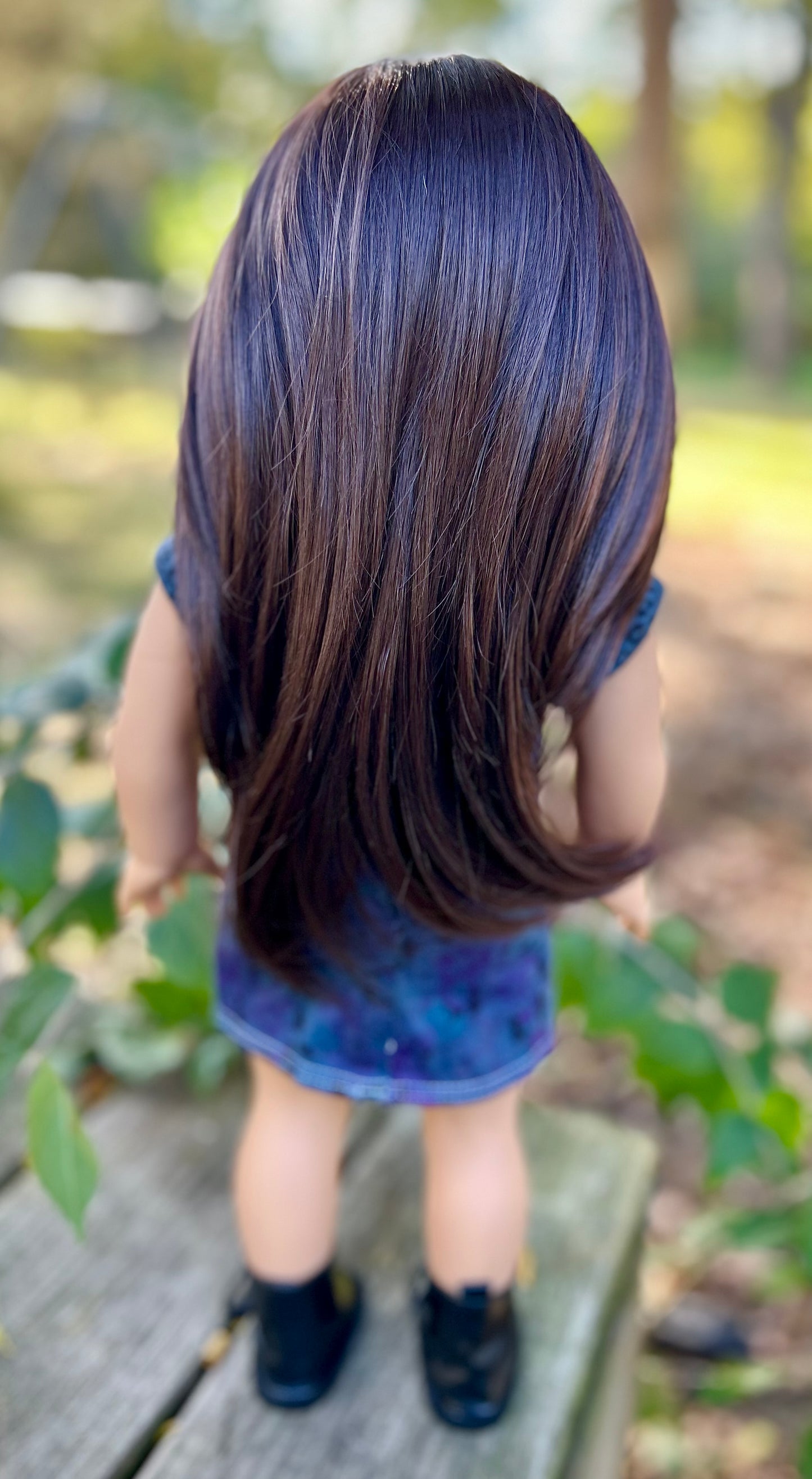 Black Tourmaline 10-11 Layered Wig for 18” Dolls